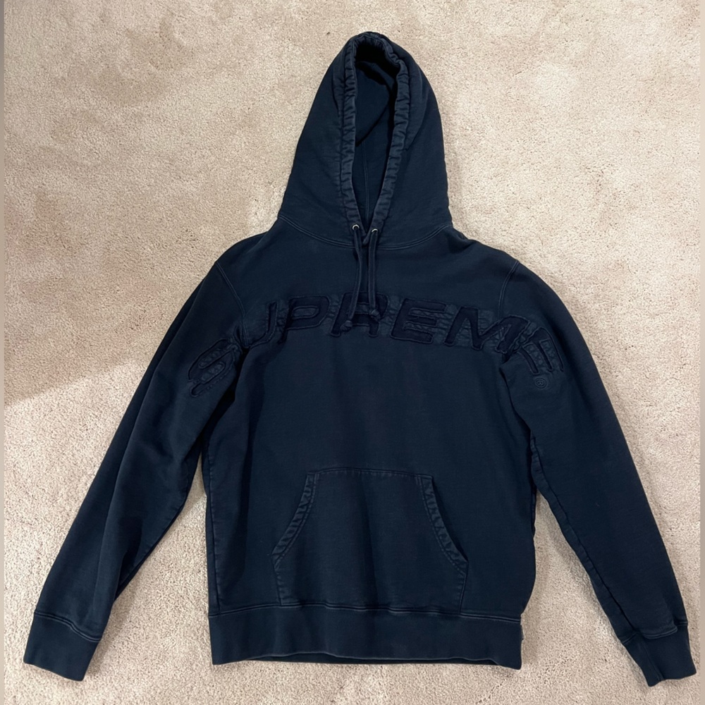 Supreme navy hoodie